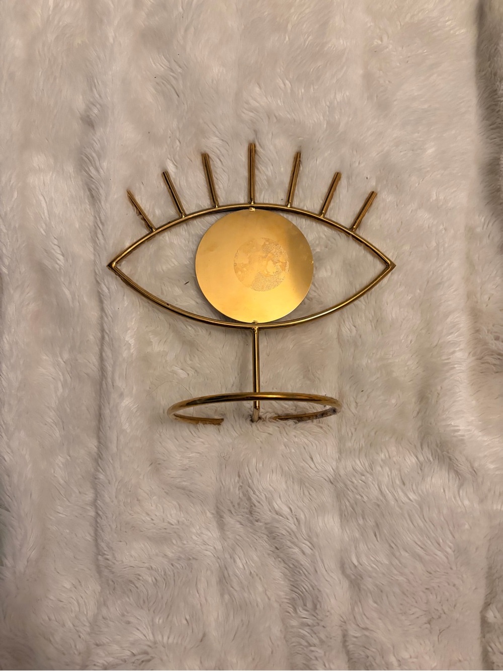 Gold Eye Wall Sculpture Decorative Accent Jewelry Holder